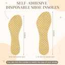 Chicingyou 20 Pairs Disposable Shoe Liners for Women Sweaty Feet Breathable Self-Adhesive Sockless Shoe Insert Insoles for Sandals High Heel Non-Slip Barefoot Insert for Flats Open Toe Shoes (Yellow)
