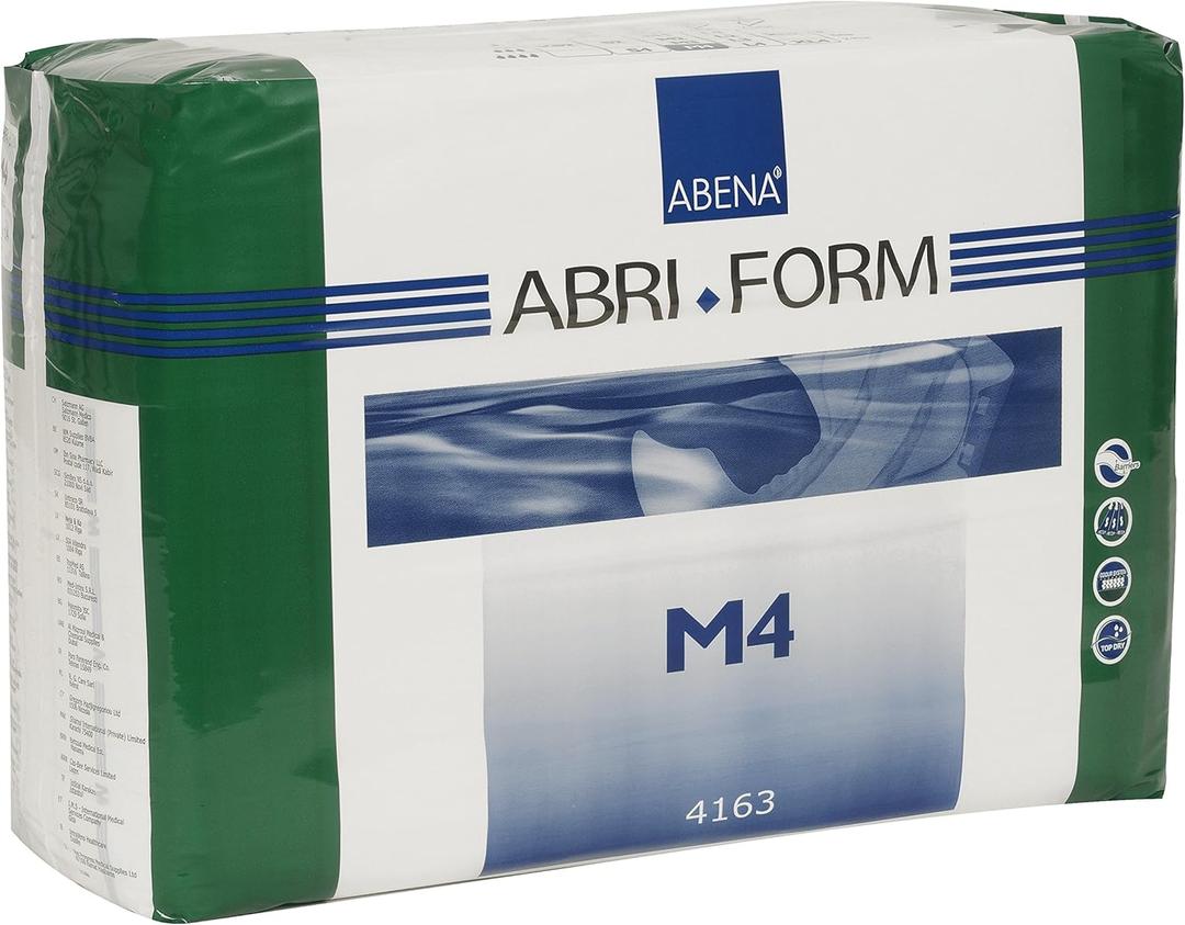 Abena AbriForm Comfort PlasticBacked Briefs, Level 4, (Medium To Large Sizes) Medium, 14 Count