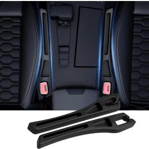 7F Car Seat Gap Filler Organiser,Between Seat Gap Filler, Centre Console Organiser, Universal Car Accessories, Fit SUV Truck Storage Black