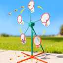 Kids Shooting Target for Nerf Gun Party - Moving Rotating Shooting Practice Game for Boys 8-12 5-7, Outdoor Indoor Large Spinning Windmill Target for Blaster, Toy Gun Accessories