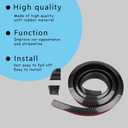 Car Rear Spoiler Roof Lip Kit, Carbon Fiber 3D Rubber Trunk Spoiler Trim Strip, Car Rear Spoiler Kit, Auto Exterior Accessories Punch-Free Installation for Most Cars