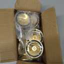 BreezeHug 12 Pcs Table Number Holders Metal Place Card Holders Gold Table Number Stands Tabletop Menu Sign Stands for Wedding Restaurant Recipe Banquet Birthday