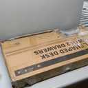 Coleshome 40 Inch L Shaped Computer Desk with 2 Drawers, Small Desk for Small Space, Home Office Table for Laptop Users, Vintage (Vintage)