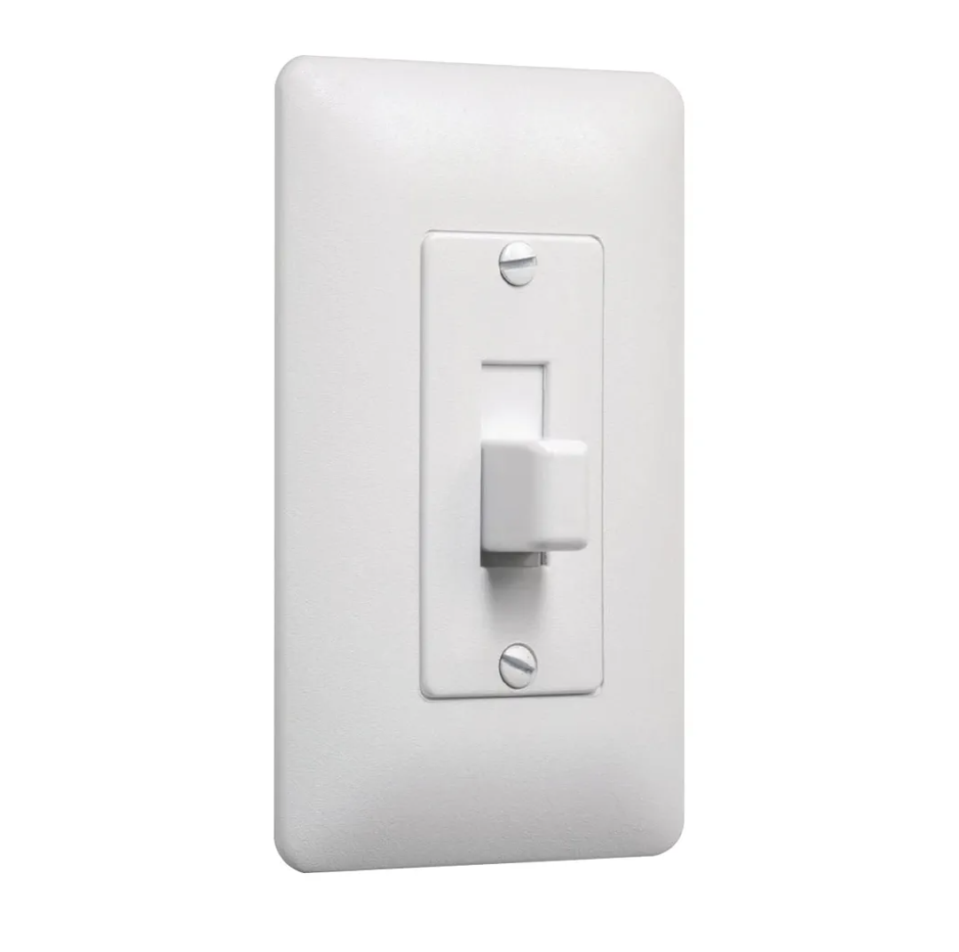 Taymac 5070W Masque 2000 1-Gang Decorator Style Wallplate, Paintable Cover-Up Wall Plate Frame for Toggle Switch, White (1-Pack)