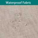LORDTEX Burlap Linen Look Outdoor Curtains for Patio - 2 Panels Waterproof Sheer Curtains for Pergola, Porch, Cabana and Gazebo Grommet Indoor/Outdoor Voile Sheer Drapes (52 x 120 inch, Linen)