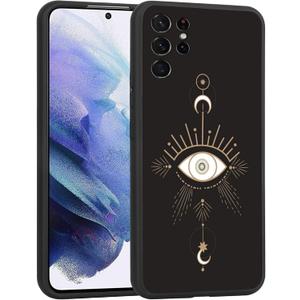 Compatible with Samsung Galaxy S22 Ultra Case, Evil Eyes Phone Case for Girls Women Cute Soft TPU Case