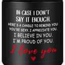 Homsolver Anniversary Birthday Gifts for Him Boyfriend, Unique Romantic Gift for Him Lavender Candle, Funny Romantic Anniversary Birthday Gifts for Him, Boyfriend