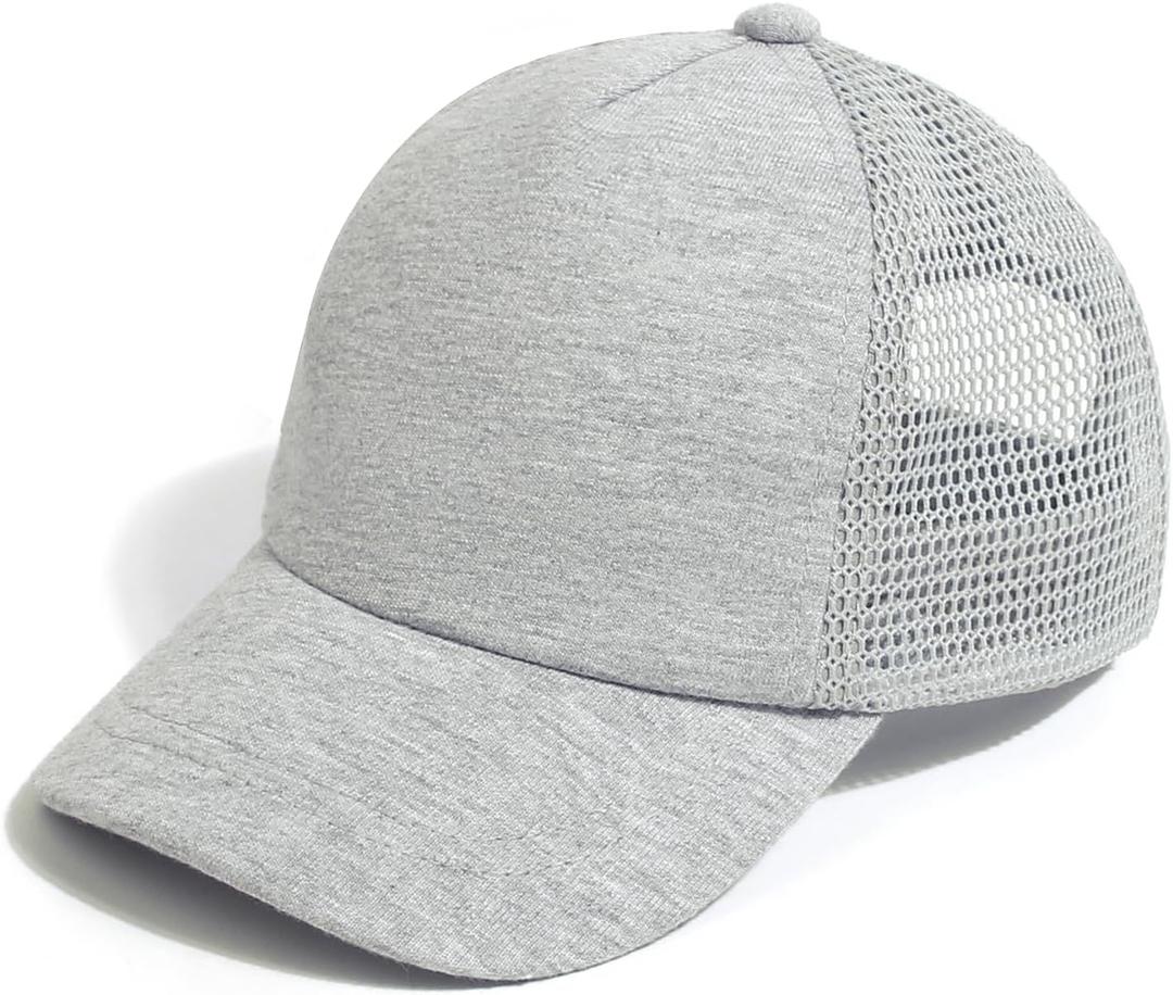 Mesh Toddler Baseball Cap, Adjustable Breathable Sun Hat for Kids | Breathable mesh back, soft cotton polyester fabric, rear adjustable closure, sizes 0-8T for daily outdoor wear (Gray)