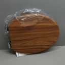 Elongated Toilet Seat Molded Wood Toilet Seat with Quietly Close and Quick Release Hinges, Easy to Install also Easy to Clean by Angol Shiold, Elongated, Natural