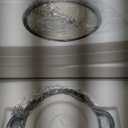 Nonstick Enameled Cast Iron Cookware Set, 8-Pcs Pots and Pans with Lid, Frying Pan Skillet, Sauce Pan, Healthy Round Dutch Oven Pot for Sourdough Bread Baking on All Stovetop, Come with Organizer, Navy