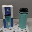 Ice Shaker Insulated Stainless Steel Shaker Bottle | 26oz, Mint | Cold for 30+ Hours | Insulated Cup with Twist-on Agitator | Odor-Free Bottle for Protein Shakes, Water, Smoothies, Cocktails