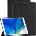 GHINL for iPad 9th/8th/7th Generation Case (2021/2020/2019) iPad 10.2-Inch Case with Pencil Holder [Sleep/Wake] Slim Soft TPU Back Smart Magnetic Stand Protective Cover Cases(Black)