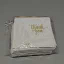 60Pack Small Thank You Gift Bags, 4.5x1.8x3.9 Inches Mini Gift Bags with Ribbon Wedding Candy Boxes Birthday Party Favor Bag for Baby Shower Anniversary (White)