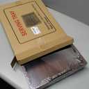 Ottoman Tray, Acacia Wood Serving Tray with Metal Handles, 16.5x12.5in Food Drinks Tray for Coffee Table, Breakfast, Dinner & Bar, Rustic Decorative Storage Tray for Ottoman, Kitchen, Packaging (Vintage Wood Color)