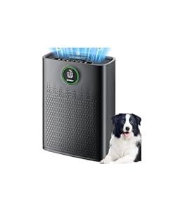 Air Purifiers for Home Large Room, Cover Up to 2400 Ft² with True HEPA Filter, Smart Mode, PM2.5 Air Quality Display, 22dB Sleep Mode, Aromatherapy with 2X-Purification & 360°Air Outlet, HAP603, Black