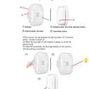 US Plug Self Powered Wireless Doorbell No Battery 100M Distance 38 Songs Door bell Button Outdoor Doorbell Wireless Waterproof for Home School Office (US White 1V2 A)