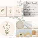 3Pcs Christian Bible Canvas Wall art Religious Verse Painting Picture Wall Decor Proverbs 3:6 John 14:6 Vintage Botanical Poster Print Artwork for Bedroom Living Room Study Home Decoration Neutral Beige Faith Gifts, 16x24in