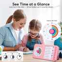 2-in-1 Visual Timer with Task Board for ADHD & Autism, Dry Erase Chore Chart and Visual Schedule for Kids & Adults, Rainbow Countdown Timer for Classroom, Home, Homeschool (Pink)