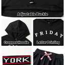 LOLANTA Spring Outfits for Girls 2 Piece Long Sleeve Cropped Hoodie Sweatshirt And Sweatpants Set (Blue, 8-10)