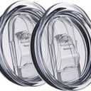 2 PCS 20 Ounce Tumbler Lid For Skinny Tumbler Lid Replacement,Splash Resistant Silicone Sliding Cup Covers for 2.64 IN Mouth Tumbler Cooler (20 oz Tumbler Lids X 2pcs)