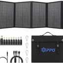 PPQ 40W Portable Solar Panel Kit 18V/2.2A,3lb Foldable Briefcase Solar Charger w/ 24% Efficiency,2 Cables & 14 Outputs for All Phones, Pads, Camping Power Banks, IP67 Waterproof