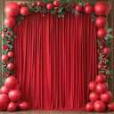Red Backdrop Curtain for Parties Soft Fabric Drapes Wedding Red Curtain Backdrop for Birthday Party Decorations Background for Photography 5x10ft, 2 Panels