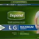 Depend Fit-Flex Large Maximum Absorbency Underwear for Men, 84 Ct