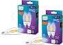 PHILIPS LED 40W B12 4-Pack Dusk to Dawn Soft White (2700K) 300 Lumen (3W = 40W) Clear Flicker-Free Candelabra Light Bulbs