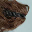 QGZ 20" Wavy Ponytail Extension, Claw Clip Ponytail Hair Extension, Natural Synthetic Hairpiece for Women Daily Use(Auburn)