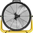 24" High Velocity Industrial Drum Fan, 8500 CFM 3-Speed Heavy Duty Metal Black Shop Fan for Warehouse, Workshops, Garage, Factory and Basement - UL Safety Listed