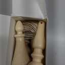 Namalu 8 Pcs Christmas Ball Drop Ornaments 4 Inch Wooden Simple Elegant Shatterproof Finial Christmas Decoration for Xmas Trees Drop Hanging Ornaments Wreaths Garland Mantel Shelf Decor (Burlywood)