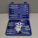 Thorstone 46pcs Harmonic Balancer Puller Set, Steering Wheel Flywheel Crankshaft Pulley Puller,Blue