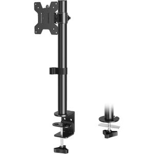 MOUNTUP Single Monitor Mount, Adjustable Monitor Stand for Max 32 Inch Flat Curved Computer Screen, Monitors Arm Desk Mount Fit VESA 75x75& 100x100, up to 17.6lbs, with C-Clamp and Grommet Base, Black