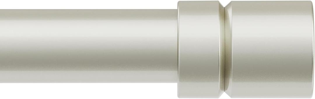 Brushed Nickel Curtain Rods for Windows 66 to 120 Inches, 1 Inch Adjustable Length Heavy Duty Window Curtain Rod With Decorative Finials For Kitchen, Room