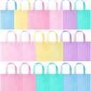 Sunnymove 18 Pcs Pastel Gift Bags Bulk with Handles, Small Non Woven Reusable Party Favor Bags, Treat Goodie Totes for Birthday, Baby Shower, Wedding, Bridal Shower, Graduation Supply