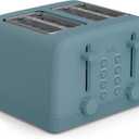 bella 4 Slice Toaster, 6 Setting Shade Control with Reheat & Cancel Buttons, Removable Crumb Tray, Anti Jam & Auto Shutoff, 900 Watt, Surf