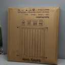 WAOWAO Triple Lock Baby Gate Extra Wide 57.87-62.59" Pressure Mounted Walk Through Swing Auto Close Safety White Metal Dog Pet Puppy Cat for Stairs,Doorways,Kitchen