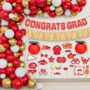 Katchon, Red And Gold Graduation Balloon Arch Kit 2026, Pack Of 70 | Congrats Grad Banner, Graduation Photo Props, Lanterns For Graduation Decorations 2026, Grad Party Balloon Arch Kit Graduation