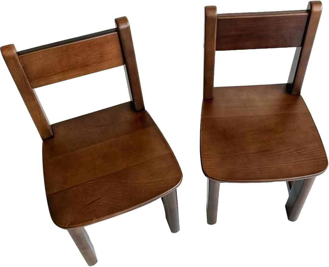 Pure Wood Solid Wood Children Chair for Kids, Kindergarten and Kids' Home Furniture(2 Same Chairs) (Wood), 15 inches x 15 inches x 25 inches