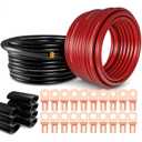 40FT 1/0 Gauge Wire Copper Clad Aluminum CCA - Primary Automotive Wire,Car Amplifier Power & Ground Cable, Battery Cable for Car Audio Speaker,Solar, Auto, RV Trailer & Marine (Black/Red - Standard)
