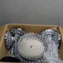 12-Piece Silver Cake Stand Set, Vintage Cake Stand with Crystal Edge and Cupcake Display Tray, Dessert Table Display Set for Wedding, Party, Baby Shower, Anniversary Celebration