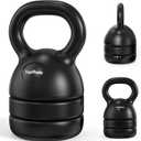 TopMade Adjustable Kettlebell Weights Set Cast Iron Exercise Fitness Kettle Ball Grip 12lb Free Weight Men Women Kettlebells for Home Gym Workout Ballistic, Core,Strength Training