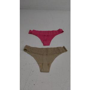 Cosabella Women's Say Never Cutie Low Rise Thong 2 Pack, Cyclamen Cape Fuchsia Coral Breeze, One Size