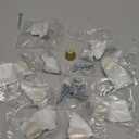 Mokife Kitchen Cabinet Knobs, 6 Pack Brushed Gold Cabinet Handles Modern Round Solid, Furniture Door Hardware Pulls for Drawers Cupboard Dresser Wardrobe Closet, 20x23mm