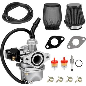 PZ19 Carburetor 19mm Compatible with TaoTao 50cc 70cc 90cc 110cc 125cc ATV Pit Dirt Bike Coolster Apollo Baja Kazuma Falcon DB10 DB24 GK110 4Wheeler ATV Go Kart CRF50 XL70 (Black)