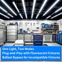 16-Pack Fluorescent Light Bulbs Replacement 4FT, T8 LED Bulbs 4 Foot Type A+B, 24W (65W Equivalent) 3200LM, 5000K Daylight, 48 Inch Tube, F32T8 or F40T12 LED Replacement, Non-Dimmable