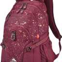 High Sierra Loop Backpack, Travel, or Work Bookbag with tablet sleeve, One Size, Copper Splatter/Maroon