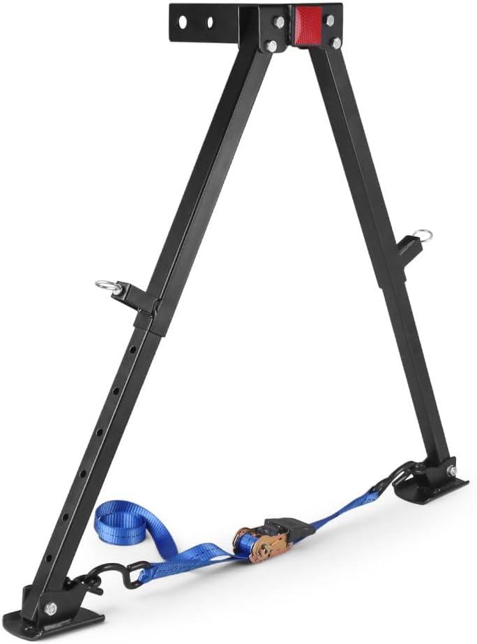 Adjustable Height Hitch Mount Stabilizer Series Steel Receiver Hitch Stand RV 5TH Wheel Accessories Universal Fit 2" Receiver 16.93-27.55 Inch
