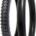 2.50-16 4PR TT 36P Dirt Bike Front/Rear Tire and Heavy Duty Inner Tube Compatible with 2.50-16 Off Road Pit Bike/Motorcycle Tire(P-121)