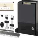 Bltezeit 6300lb WiFi Sliding Gate Opener App Control, Extra Heavy Duty Automatic Slide Gate Motor Rack Driven with 2 Remote Controls & IR Sensor Complete Hardware Kits for Rolling Driveway Gates